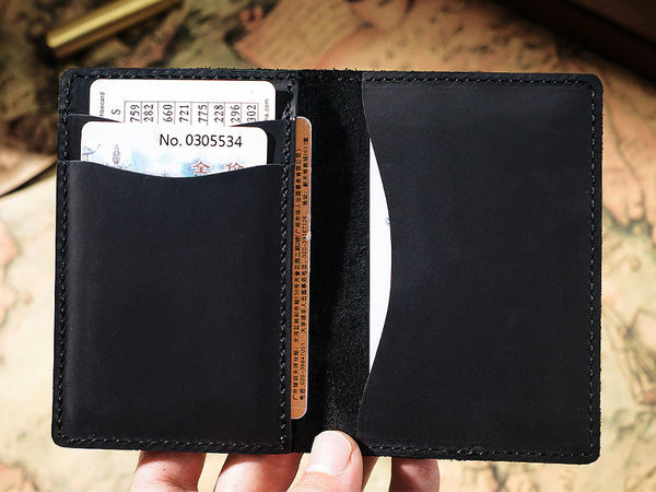 Black Genuine Leather Wallet & Card Holder