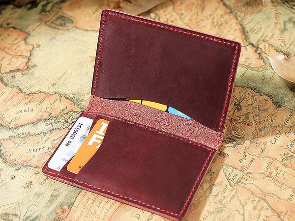 Purple Genuine Leather Wallet & Card Holder